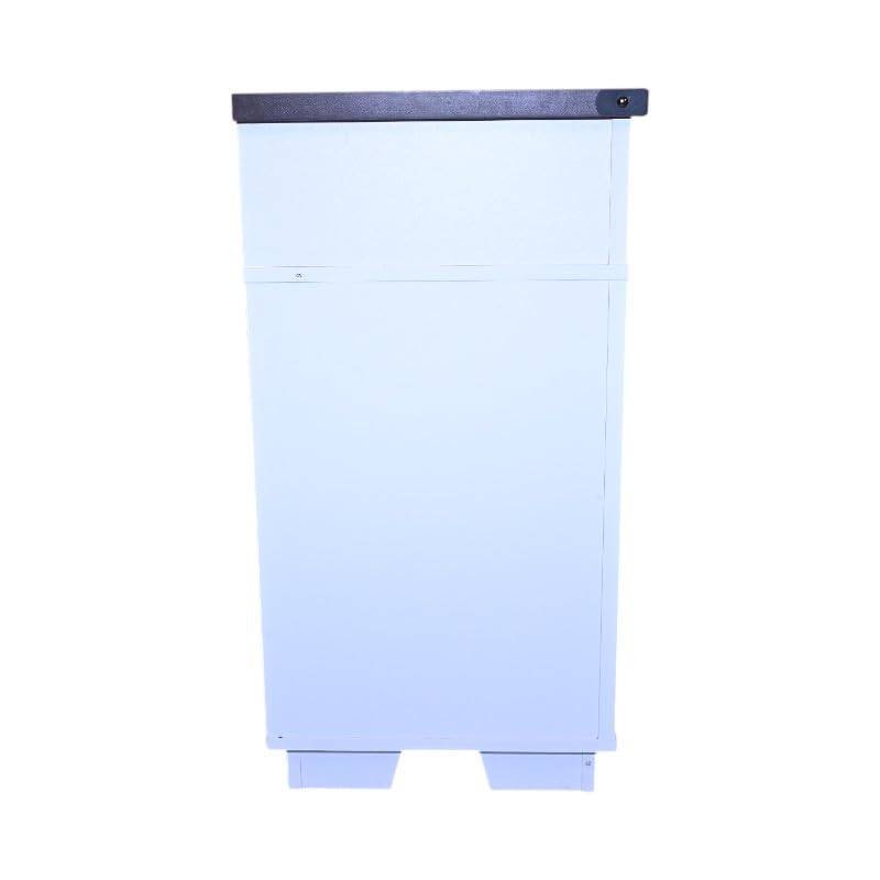 White Walnut Media Storage Cabinet with LED Light Strips Y941563