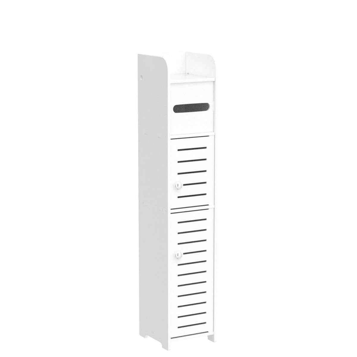 White Over The Toilet Storage Cabinet with 2 Doors & Shelves D94802