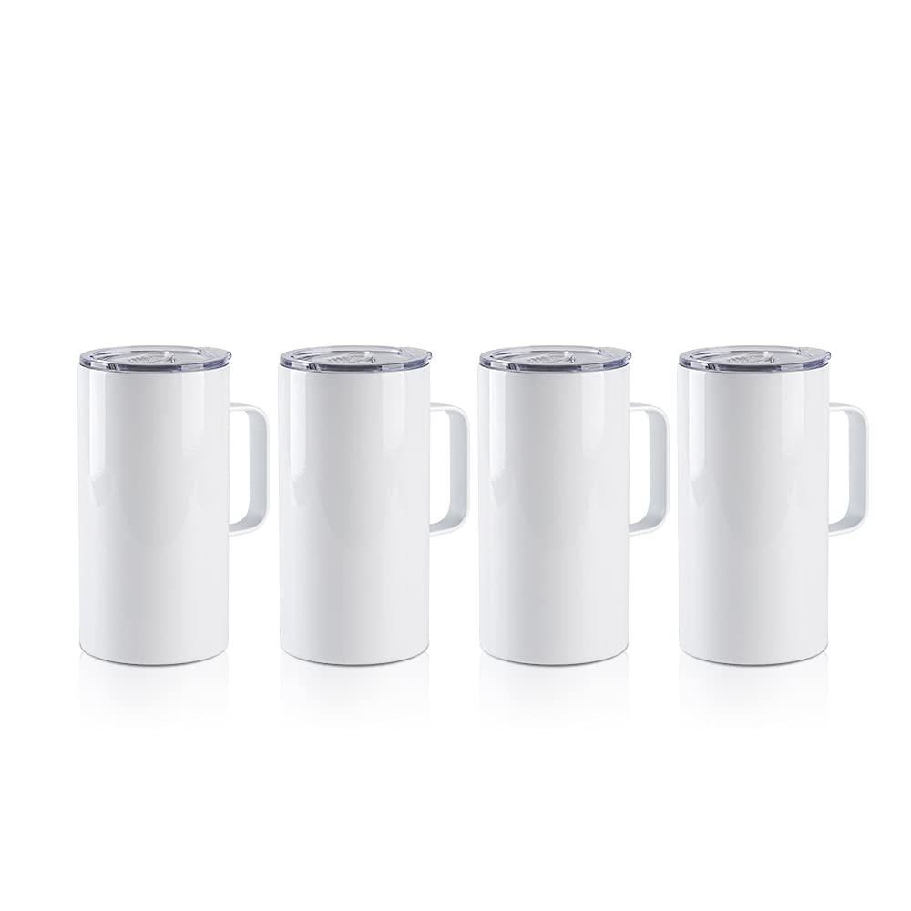 4 Pack 20 OZ Sublimation Tumblers with Printable Handle J362