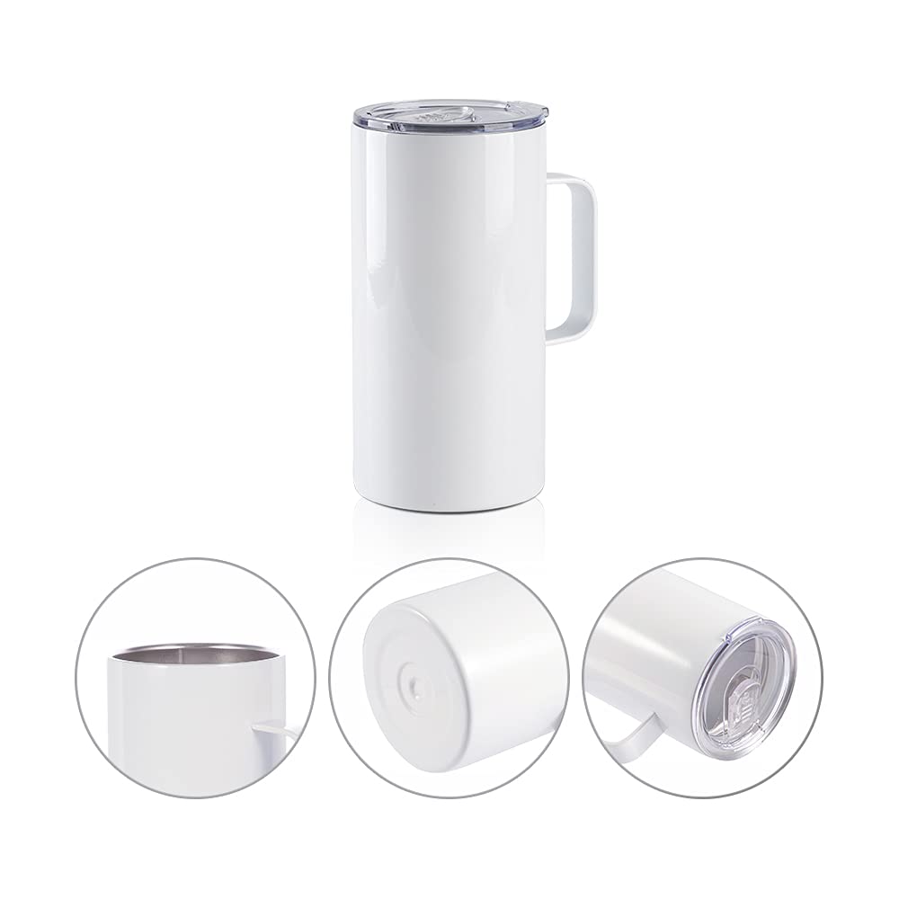 4 Pack 20 OZ Sublimation Tumblers with Printable Handle J362