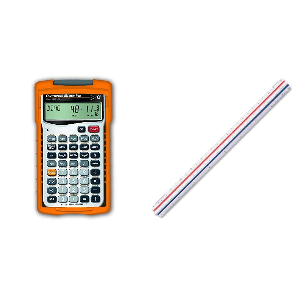 Construction Calculator + Architect Triangular Scale B19678