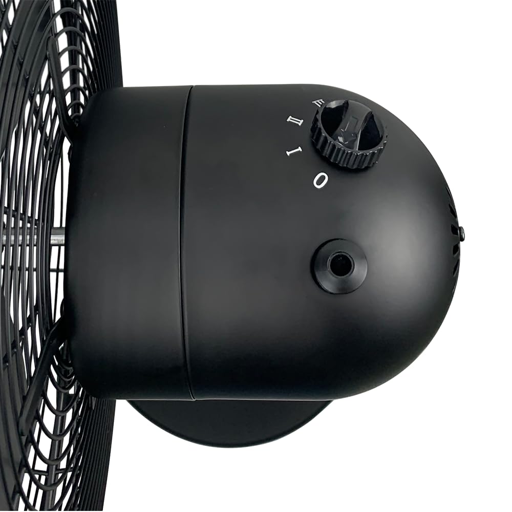 Matte Black 16" Pedestal Fan, 3 Speeds P9091