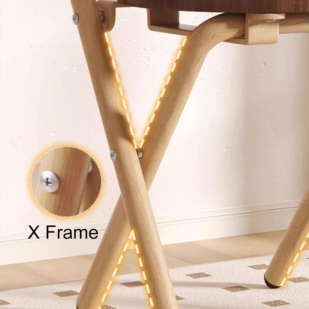 Folding Rattan Wood Bar Stool L408037