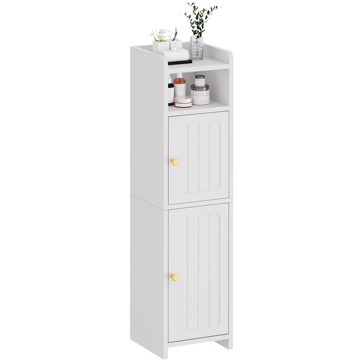 Small 2 Doors Narrow Bathroom Storage Cabinet U28123