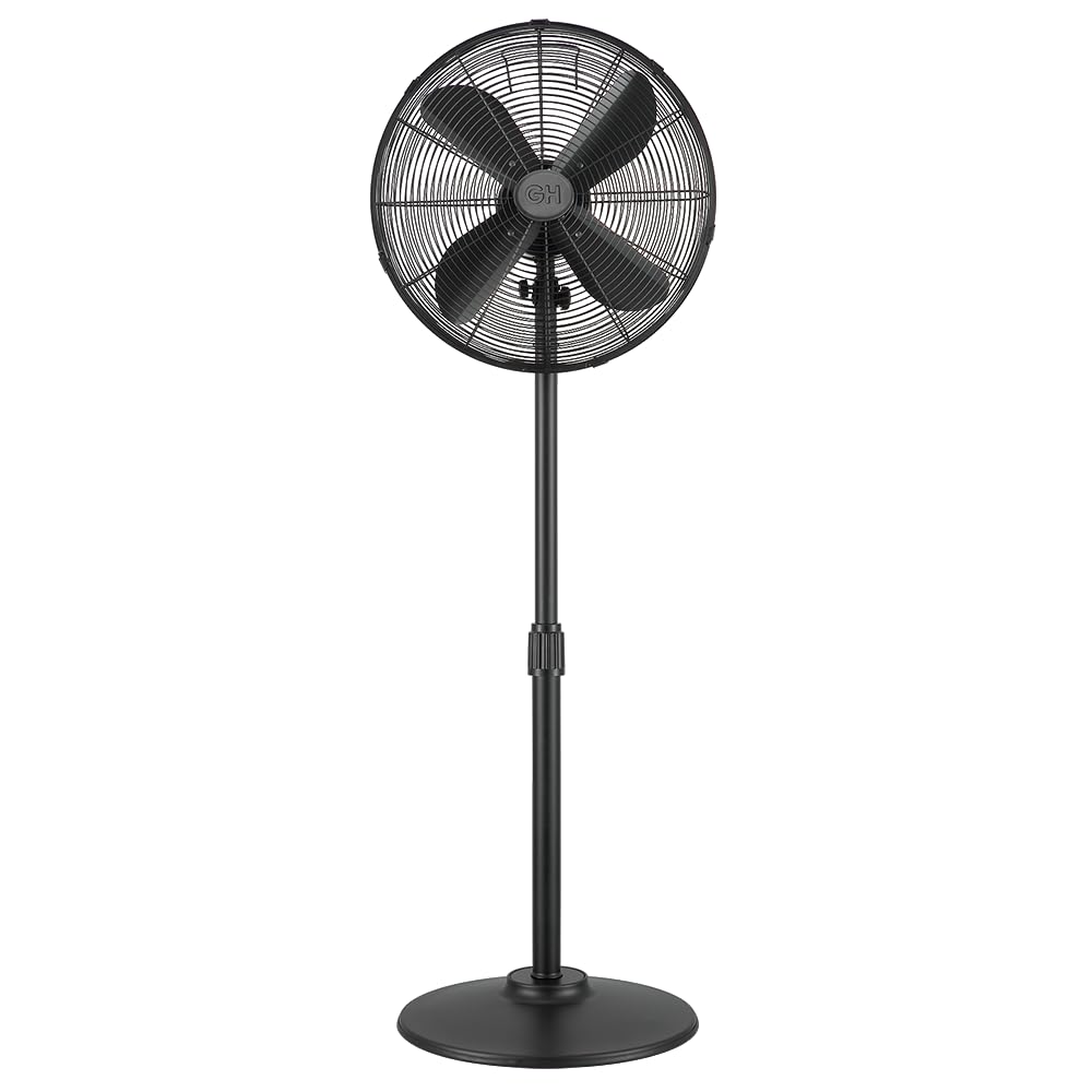 Matte Black 16" Pedestal Fan, 3 Speeds P9091