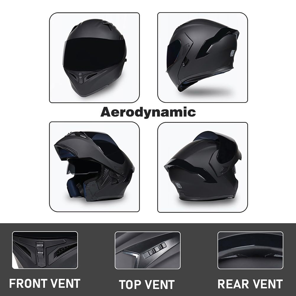DOT Approved Flip Up Full Face Modular Motorcycle Helmet A192341