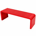 Red Metal Outdoor Patio Garden Bench 660lbs 39in O2491