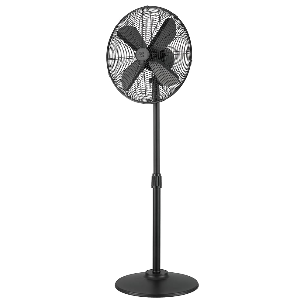 Matte Black 16" Pedestal Fan, 3 Speeds P9091