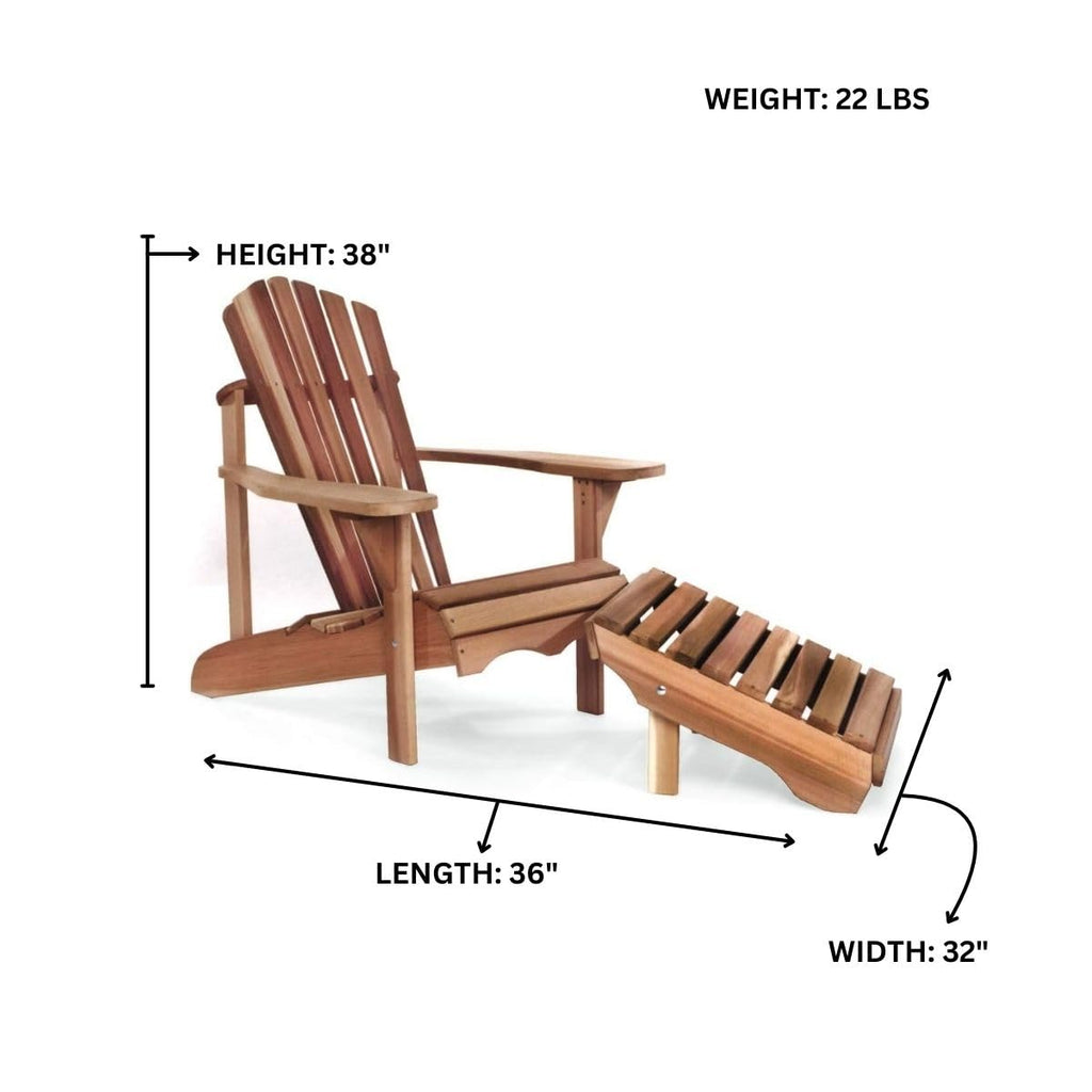 Adirondack Cedar Patio Chair & Ottoman O8137