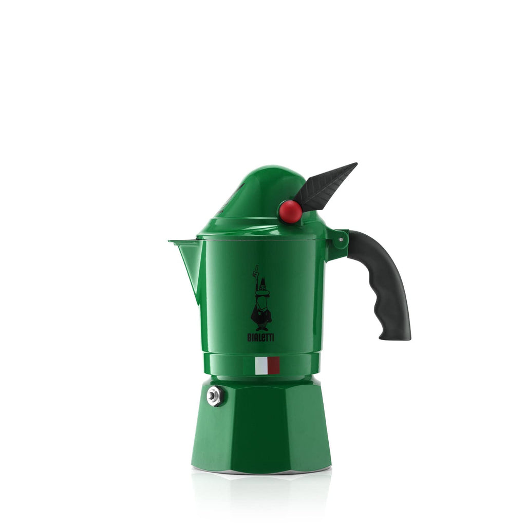 Stovetop Espresso Maker, 3 Espresso Cups, Aluminum, Green C68773