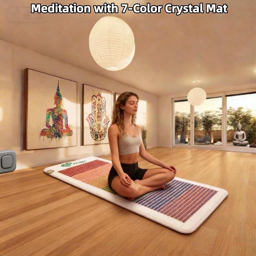 7-Chakra Gemstone Far Infrared Crystal Heating Mat A6205
