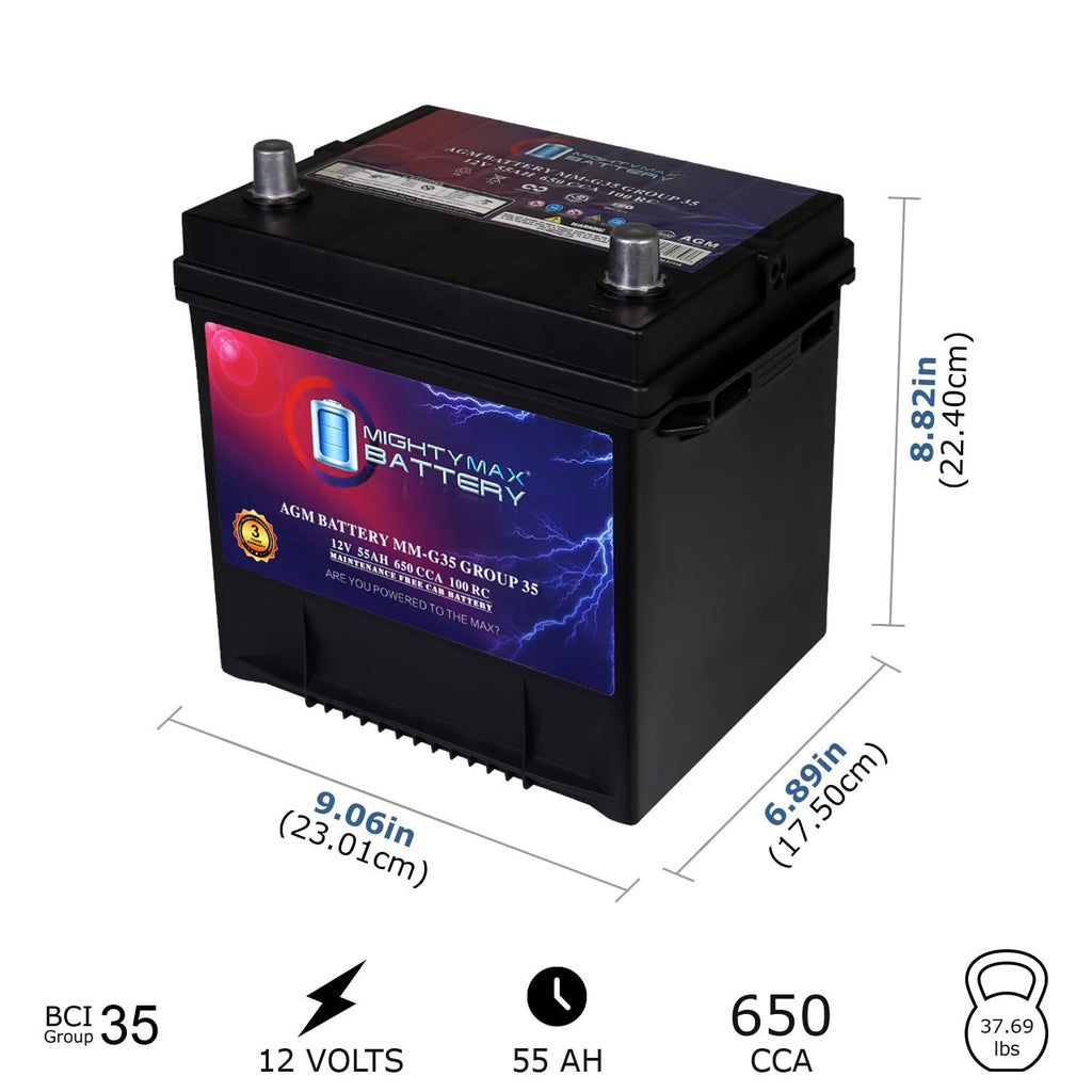 12V 55Ah AGM Replacement Battery B342