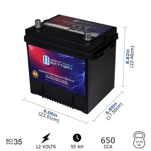 12V 55Ah AGM Replacement Battery B342