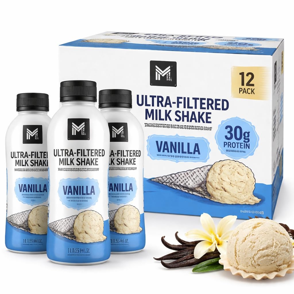 Vanilla Milk Shake, 12 Pack High Protein Shake, 30g Protein, 11.5 Fl Oz J97357