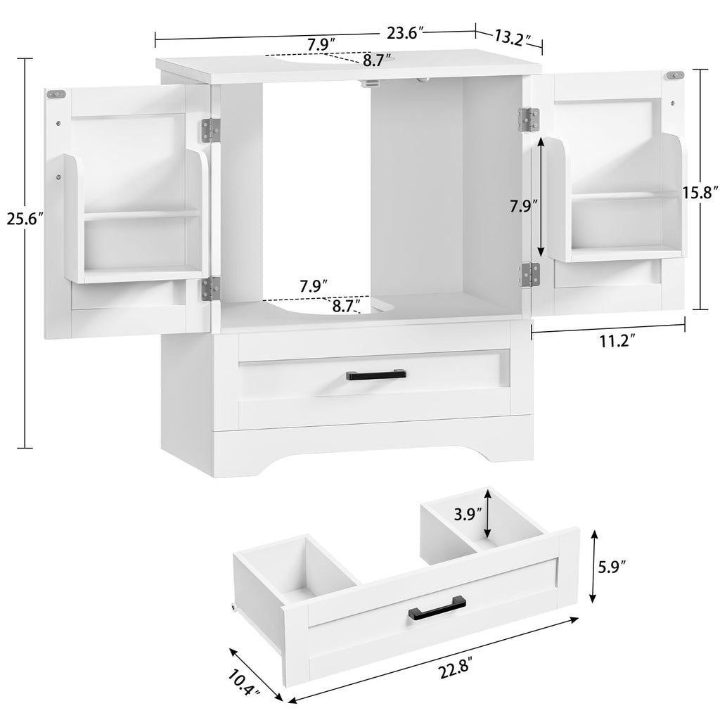 24" Pedestal Sink Storage Cabinet with 2 Doors & 1 Drawer C275