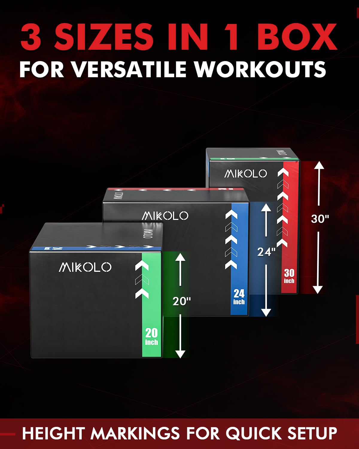3-in-1 Foam Plyometric Box with Wood Core R76436