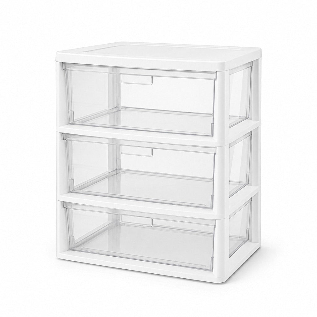 3 Drawer Clear Plastic Storage Organizer S622