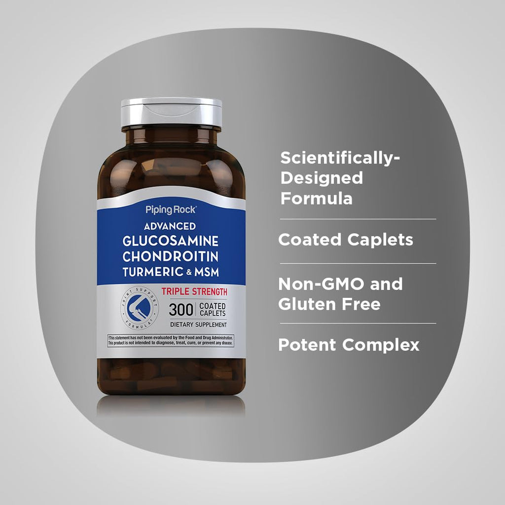 Glucosamine Chondroitin MSM Turmeric 300 Caplets T36120