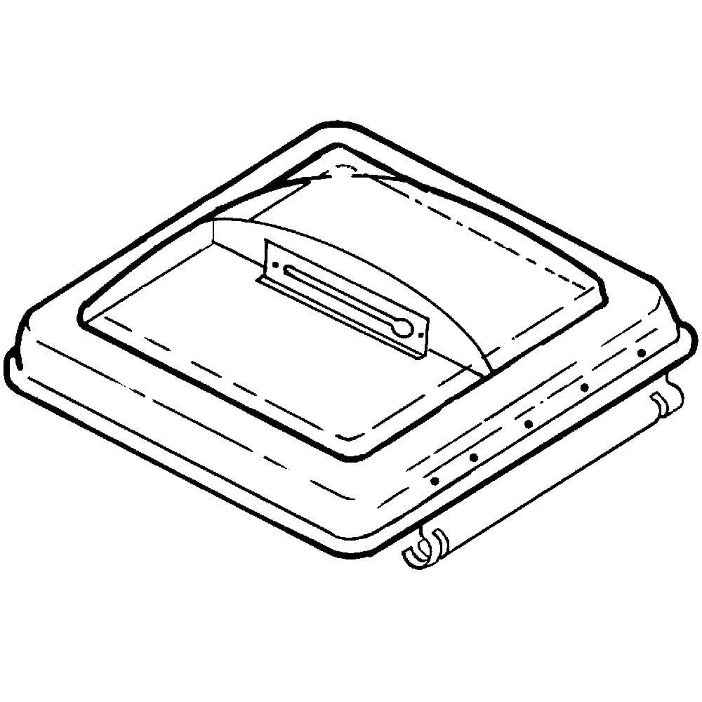 RV Vent Lid Impact-Resilient Polycarbonate A2756