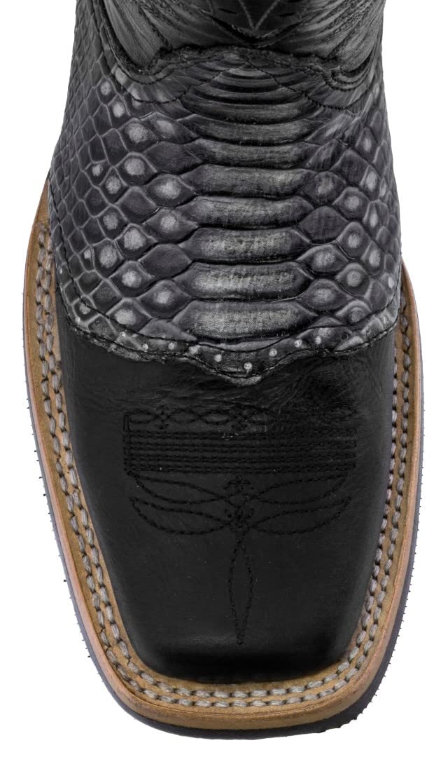 Black Leather Cowboy Boots L58759
