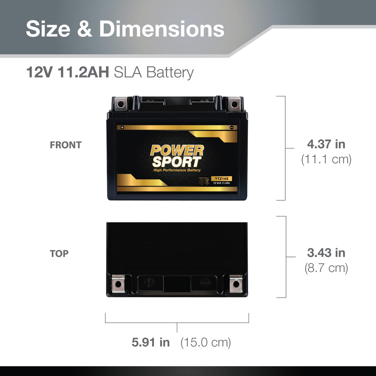 12V 11.2Ah SLA AGM Motorcycle Battery H30023
