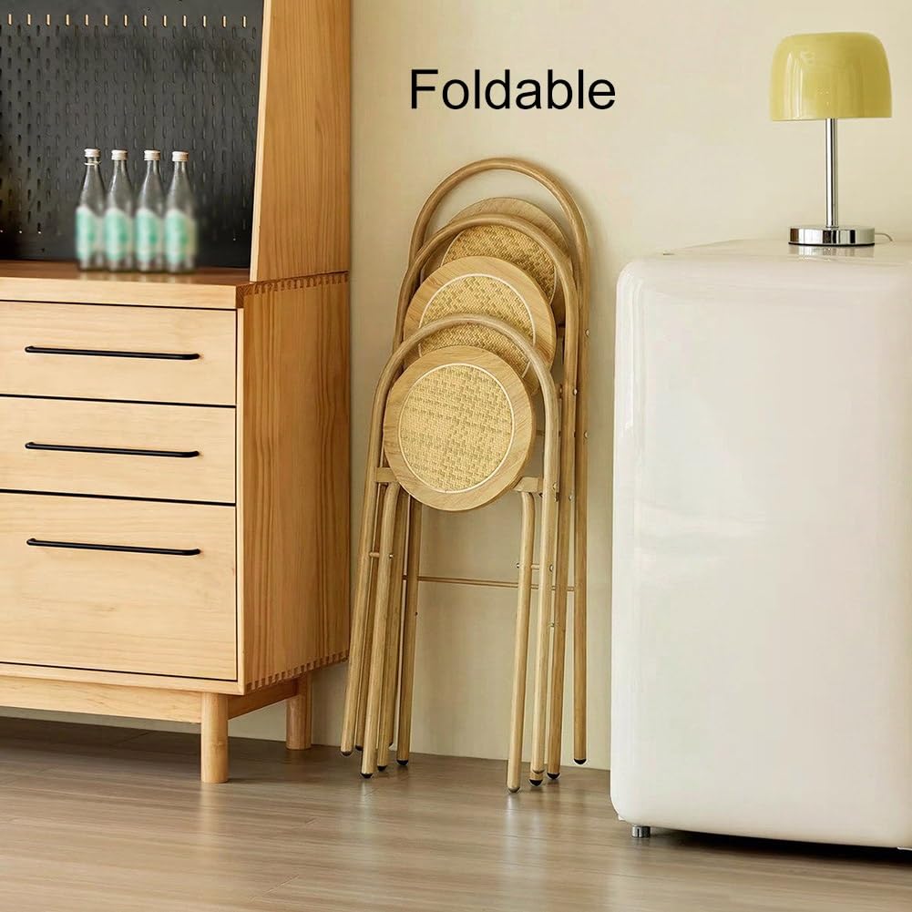 Folding Rattan Wood Bar Stool L408037