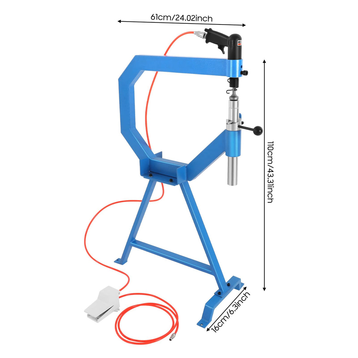 Pneumatic Planishing Hammer with Foot Pedal & Steel Stand X9343