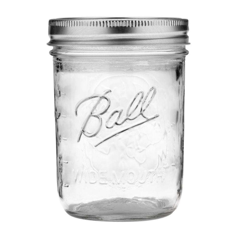 16-Ounce Glass Mason Jar with Lids and Bands, 12-Count T372666