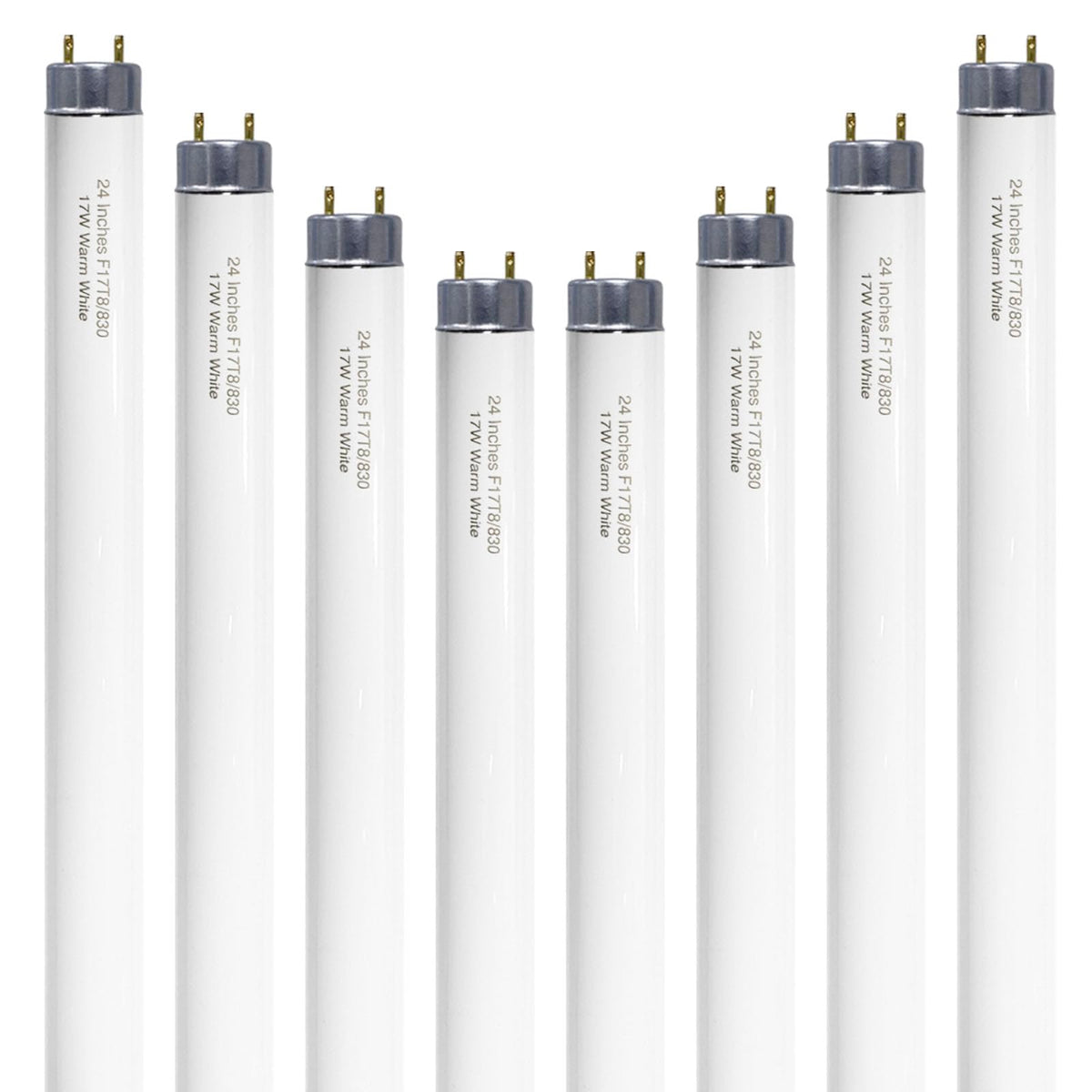 24 inch Warm White Fluorescent Tube Light 8 Pack S7363
