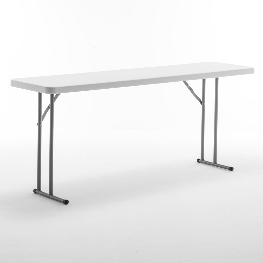 72" White Plastic Folding Seminar Table H228443