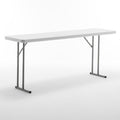 72" White Plastic Folding Seminar Table H228443