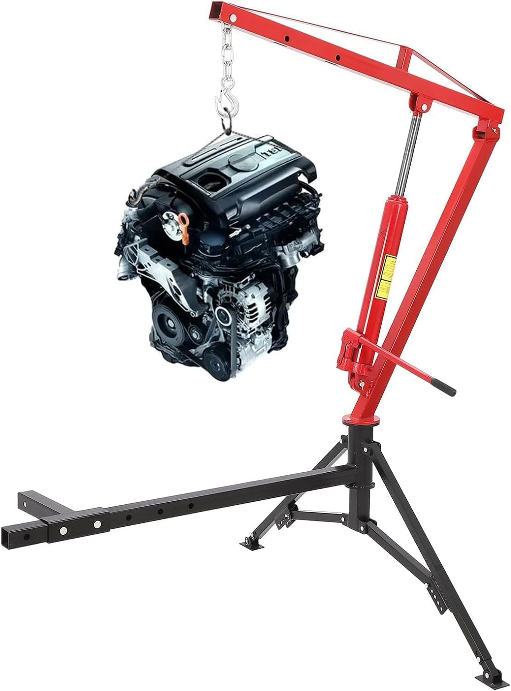 1000 LBS Hydraulic Truck Crane with 3 Adjustable Booms K184428