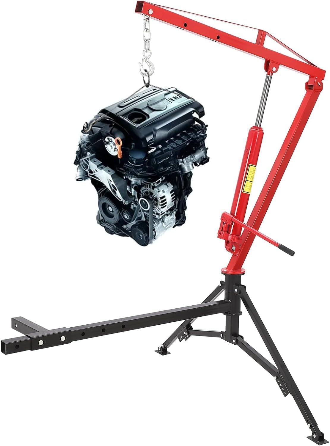 1000 LBS Hydraulic Truck Crane with 3 Adjustable Booms K184428