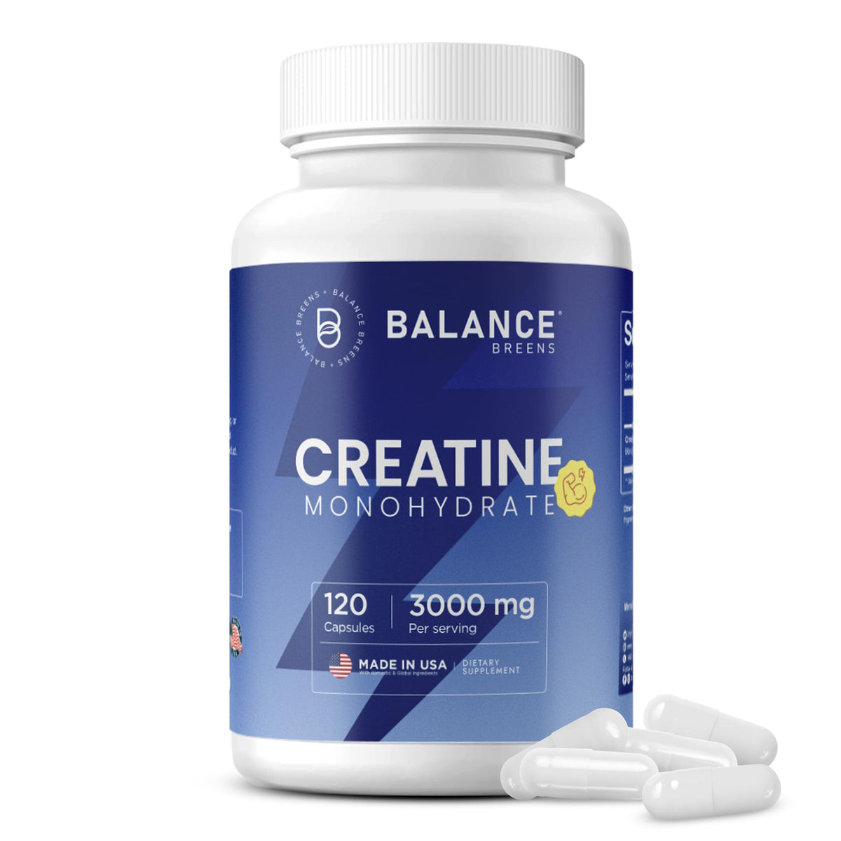 Creatine Monohydrate 3,000mg 120 Capsules Micronized Z5030