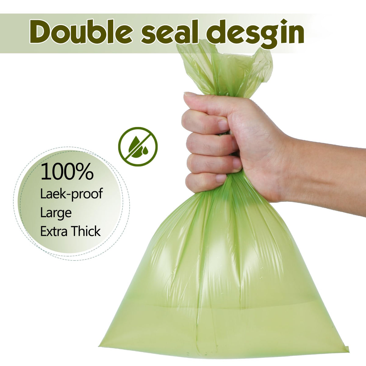 Extra Thick Leak Proof Unscented Dog Poop Bags 300 Count K8260