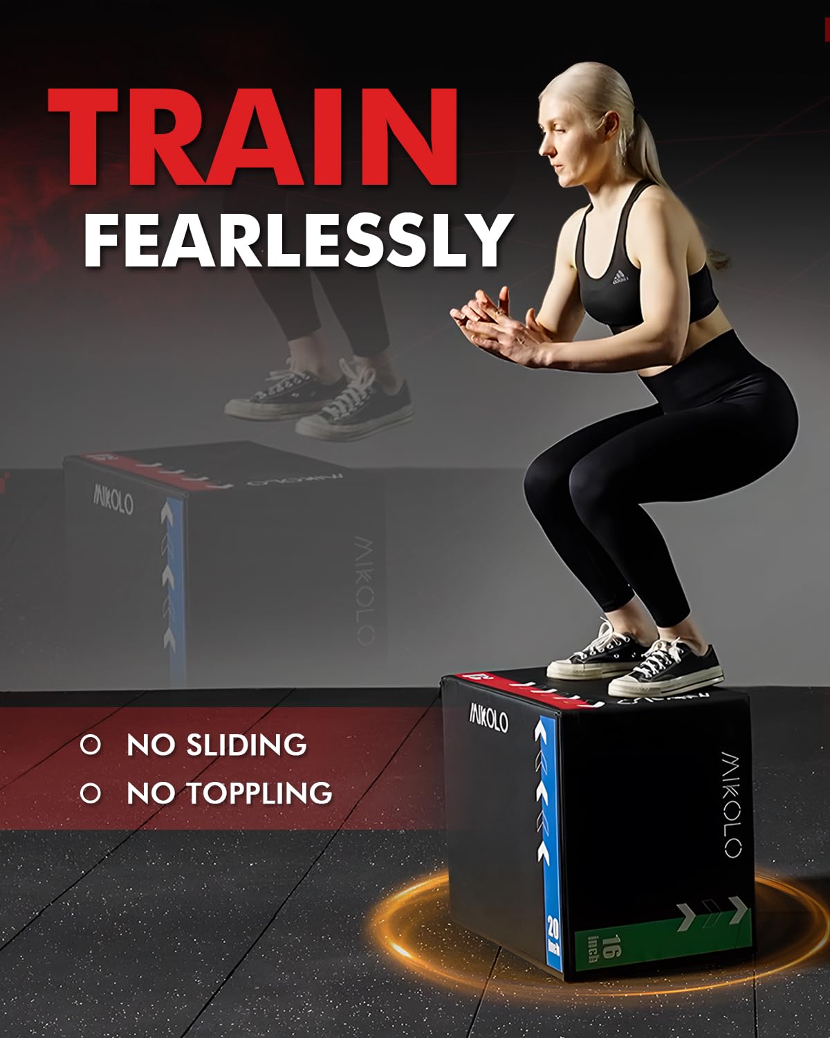 3-in-1 Foam Plyometric Box with Wood Core R76436
