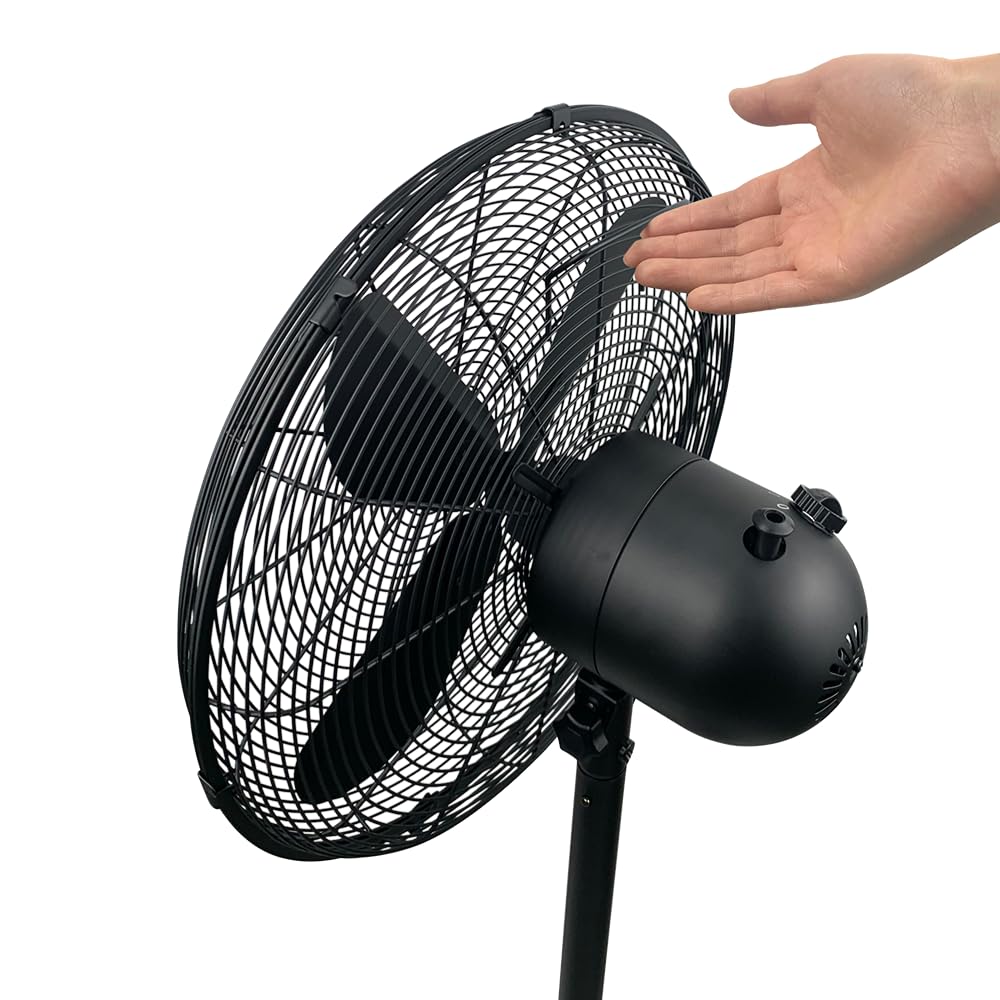 Matte Black 16" Pedestal Fan, 3 Speeds P9091