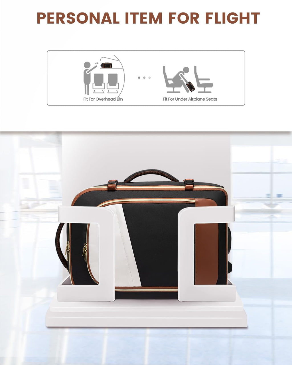 Rolling Backpack with Wheels, 17 Inch 57L Water Resistant R556
