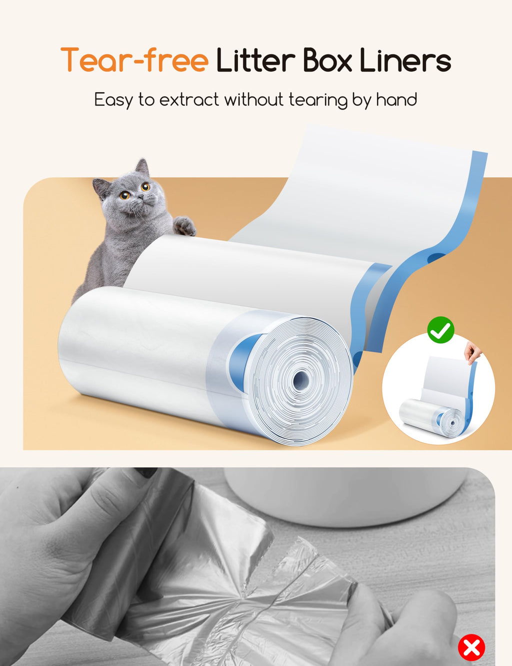 Cat Litter Box Liners Heavy Duty C23042