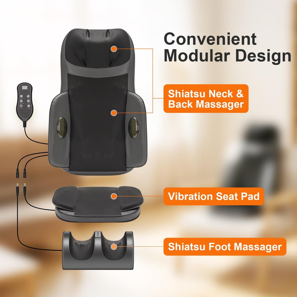 Shiatsu Neck Back Massager with Foot Massager C25150