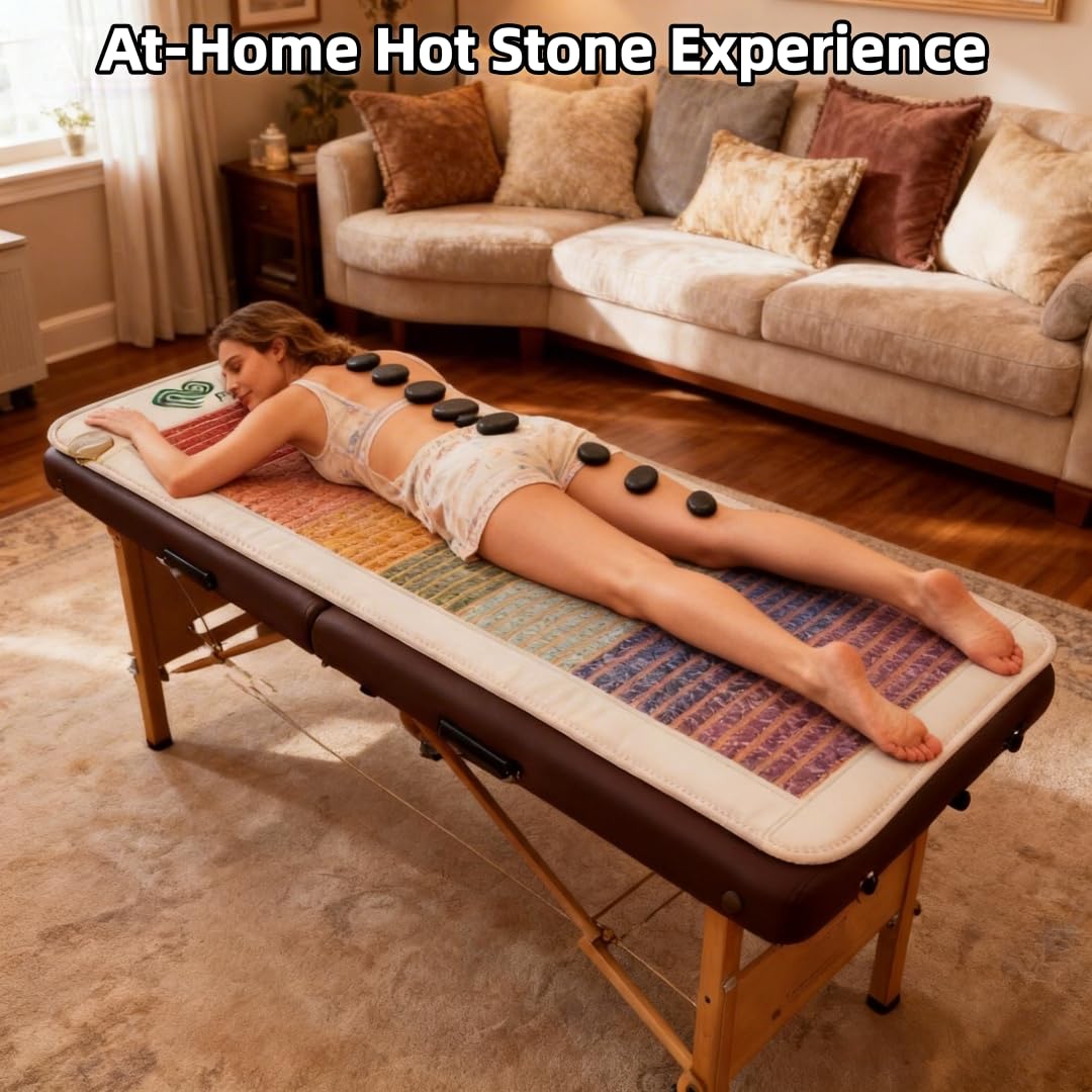 7-Chakra Gemstone Far Infrared Crystal Heating Mat A6205