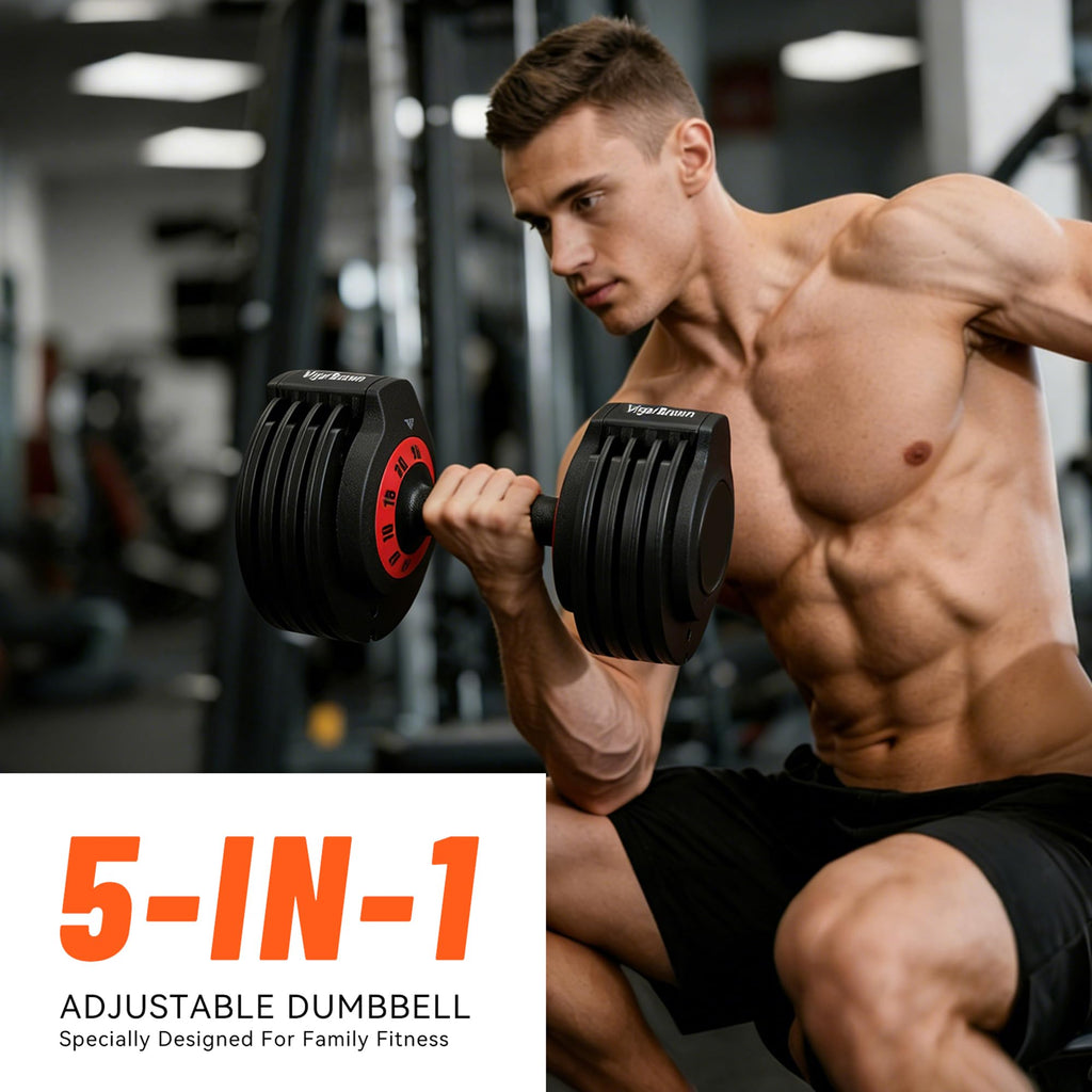Adjustable Dumbbell Set with Storage Case Q7682