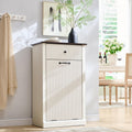 Antique White Tilt-Out Trash Can Cabinet S506969