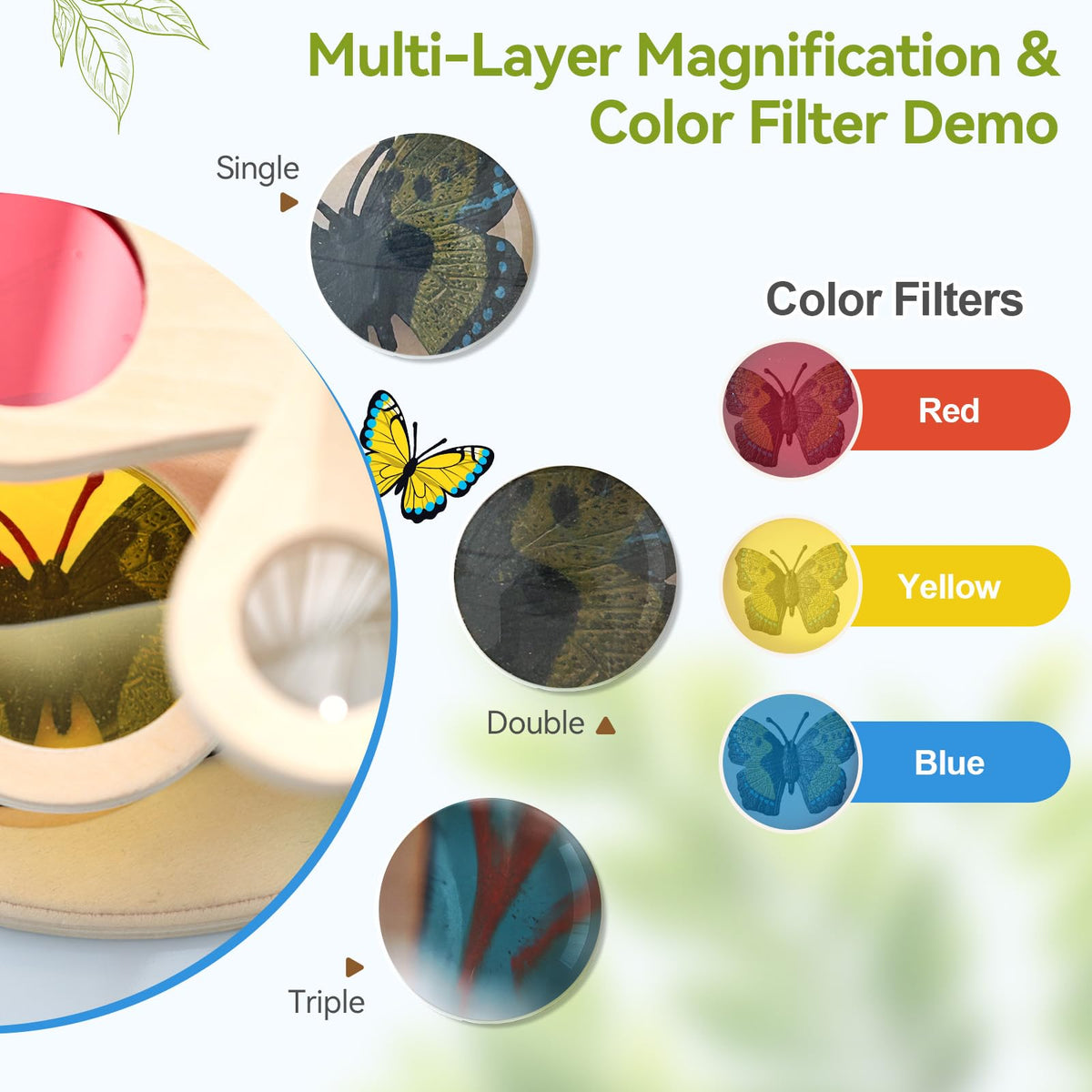 Insect Observation Kit with Tweezers, Petri Dish and 6 Insect Models J189238