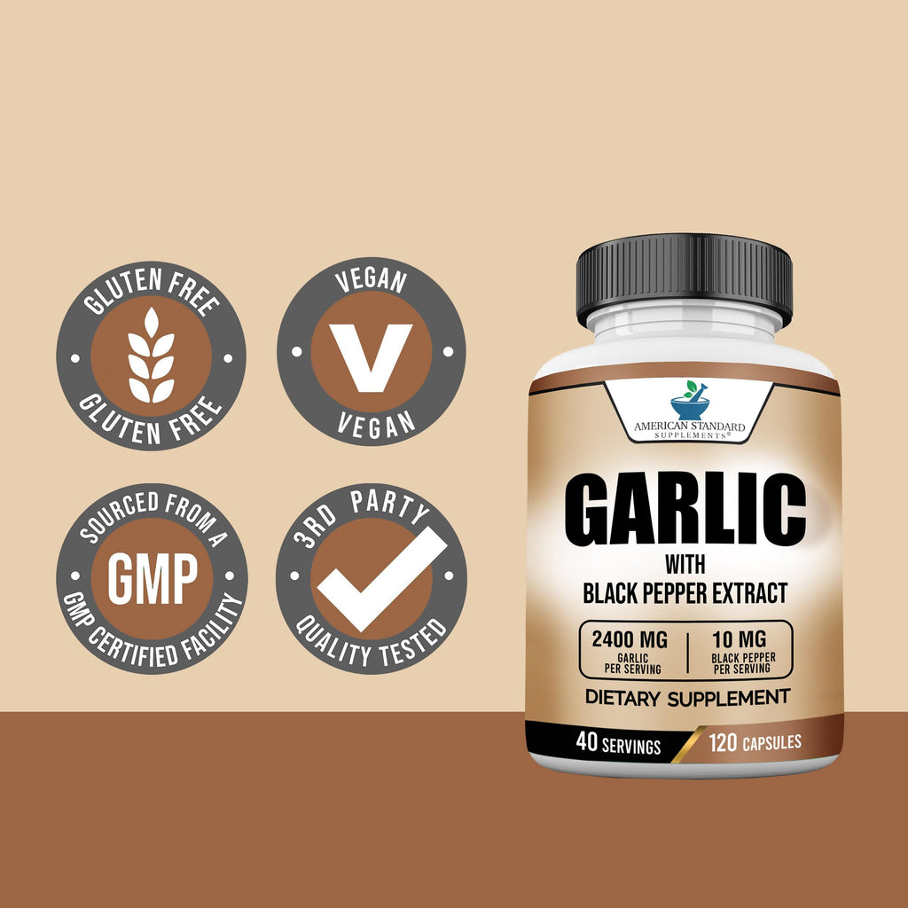 Garlic 2400mg with Black Pepper Fruit Extract 120 Capsules M629803