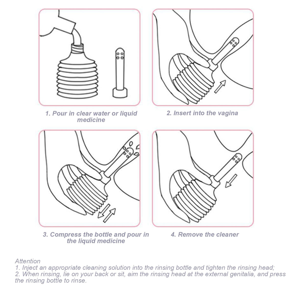 16Pcs 50ml/180ml Disposable Douche Bottles Y2250