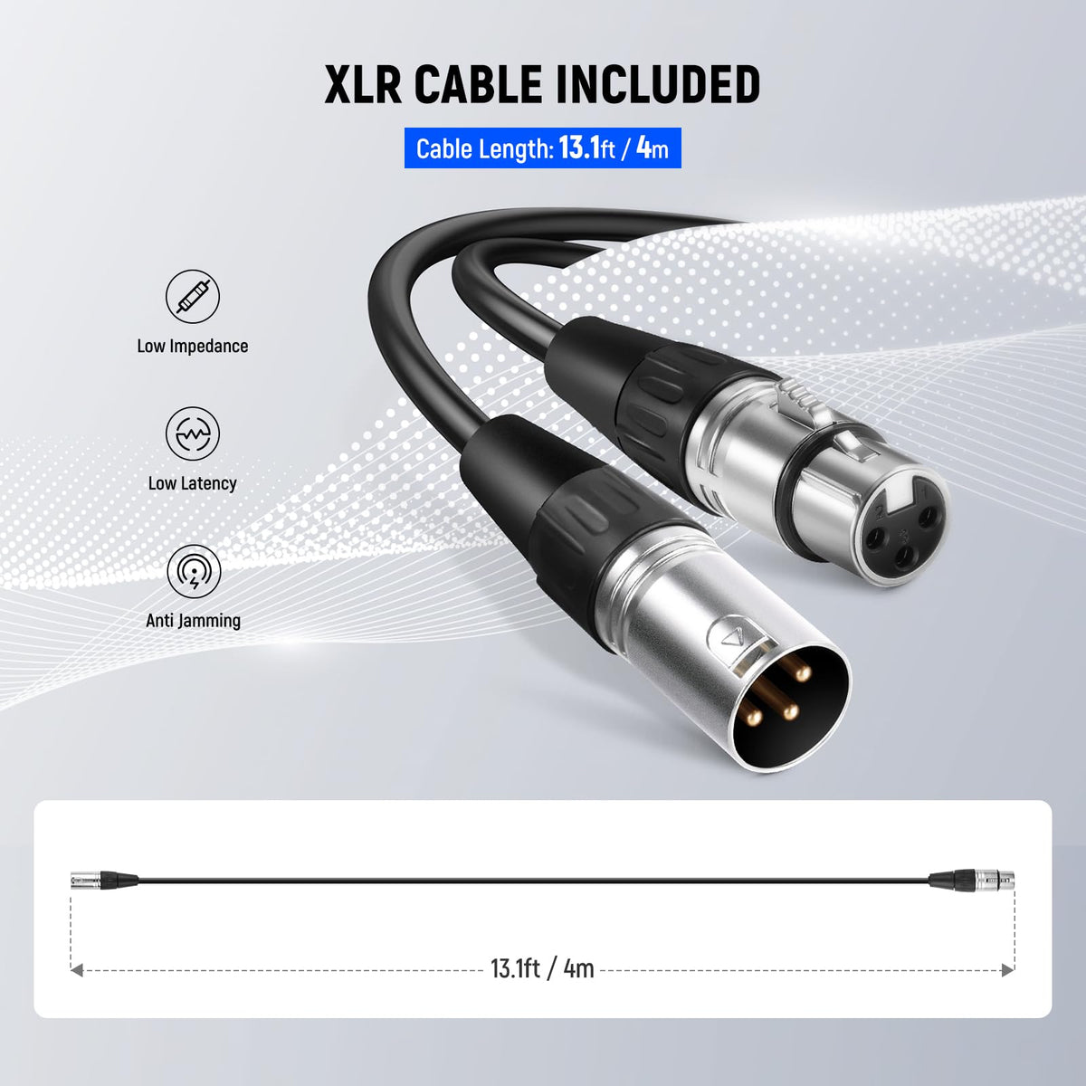 Cardioid Dynamic Microphone with XLR Cable G477269