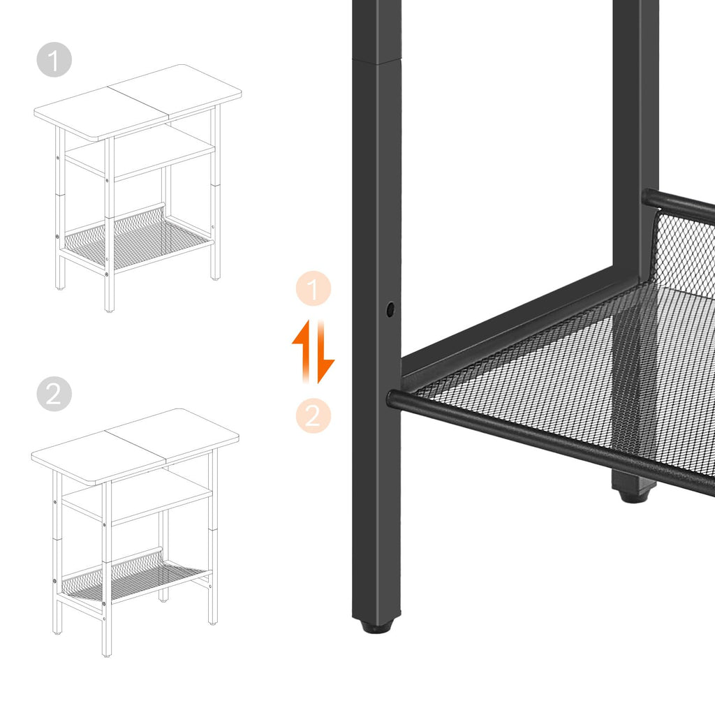 Narrow 3-Tier Side Table with Shelf B545177