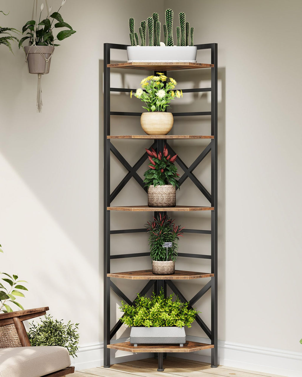 69.3" 5-Tier Corner Bookshelf Y506413