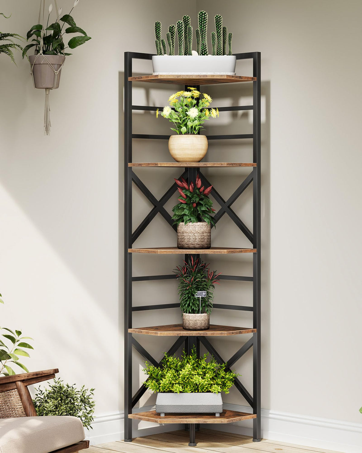 69.3" 5-Tier Corner Bookshelf Y506413